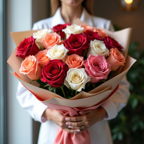 Букет из роз микс 5