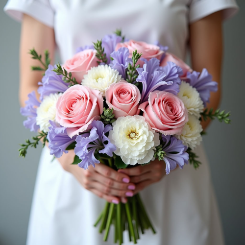 Букет " Волшебство" Состав: Илекс,нобилис,хлопок,ель