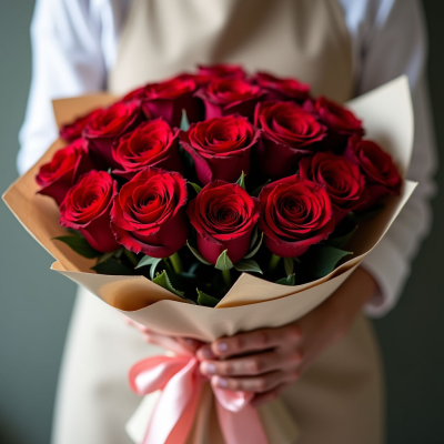 21 красная роза
