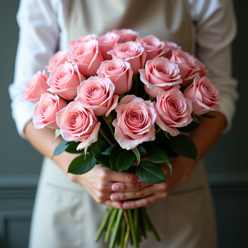 Букет из 25 розовых роз (Эквадор)