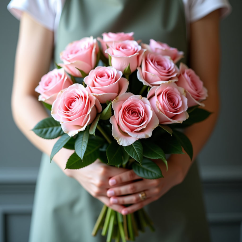 Букет из 10 спрей роз сорта Hawi