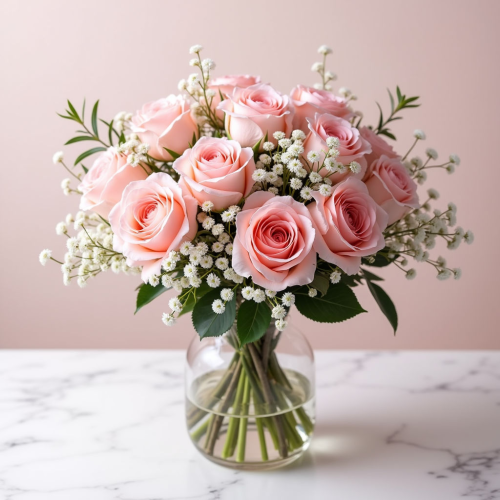 Букет "Розовые времена"