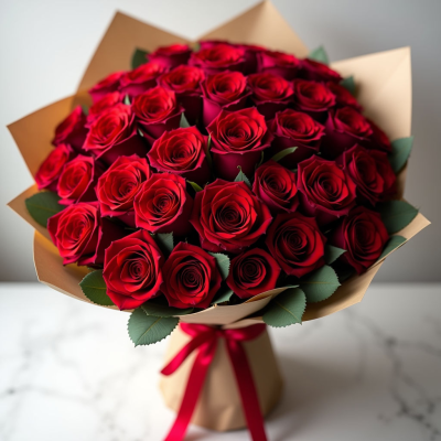 Букет из 45 красных роз