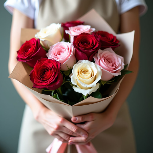 Букет из 10 роз "Ассорти"