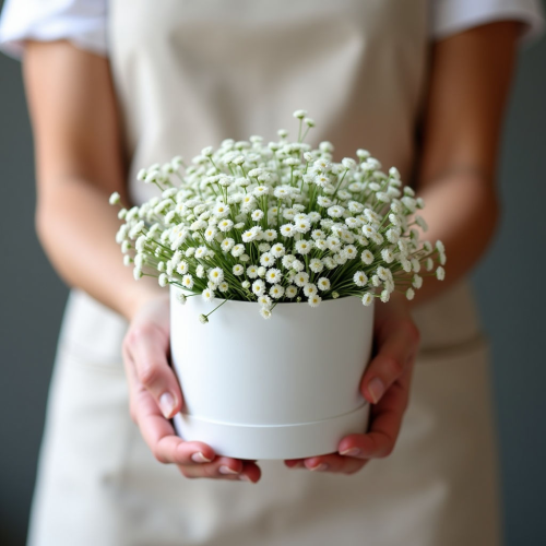 Коробочка (XS) с гипсофилой