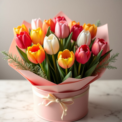 Тюльпаны в упаковке 