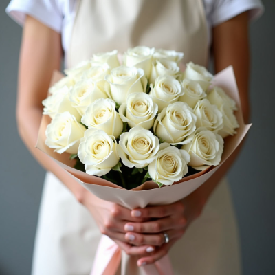 Букет 50 белых роз 