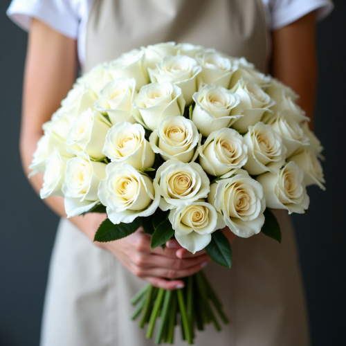 Букет 100 белых роз