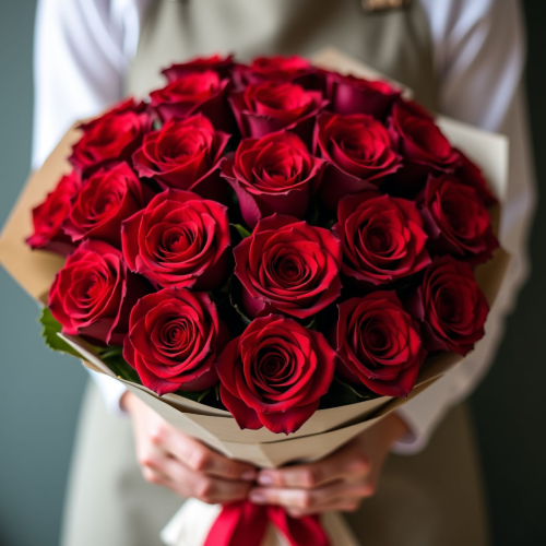 Букет 51 красная роза 100см (Эквадор)