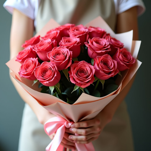 Букет из 15 роз 60 см