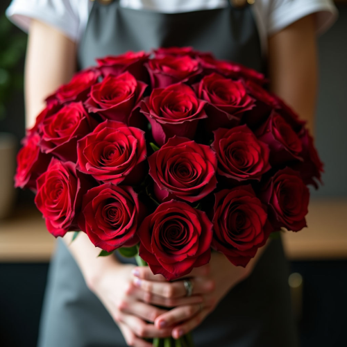 101 красная роза (Эквадор) 50 см