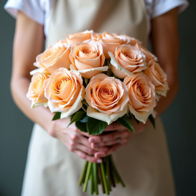 Букет "Персиковое пралине"