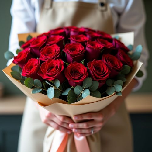 Букет 25 роз 50 см (Эквадор)