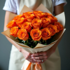 Букет 51 оранжевая роза 40см (Кения)