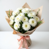 Букет из белых хризантем 45шт
