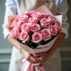 Монобукет из 25 розовых роз